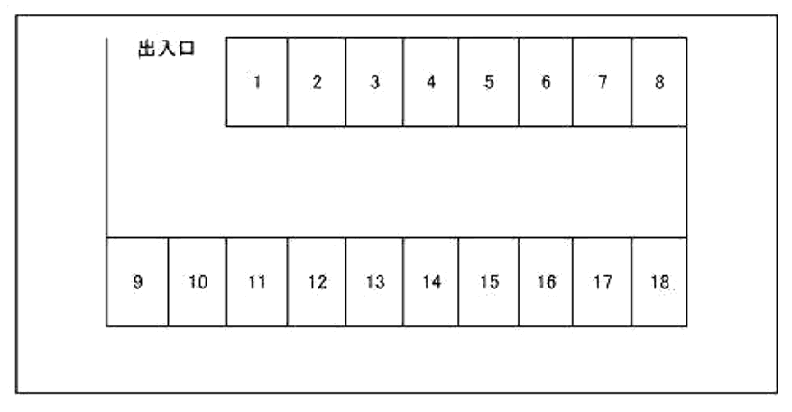 八ヶ崎中堀込駐車場の駐車配置図