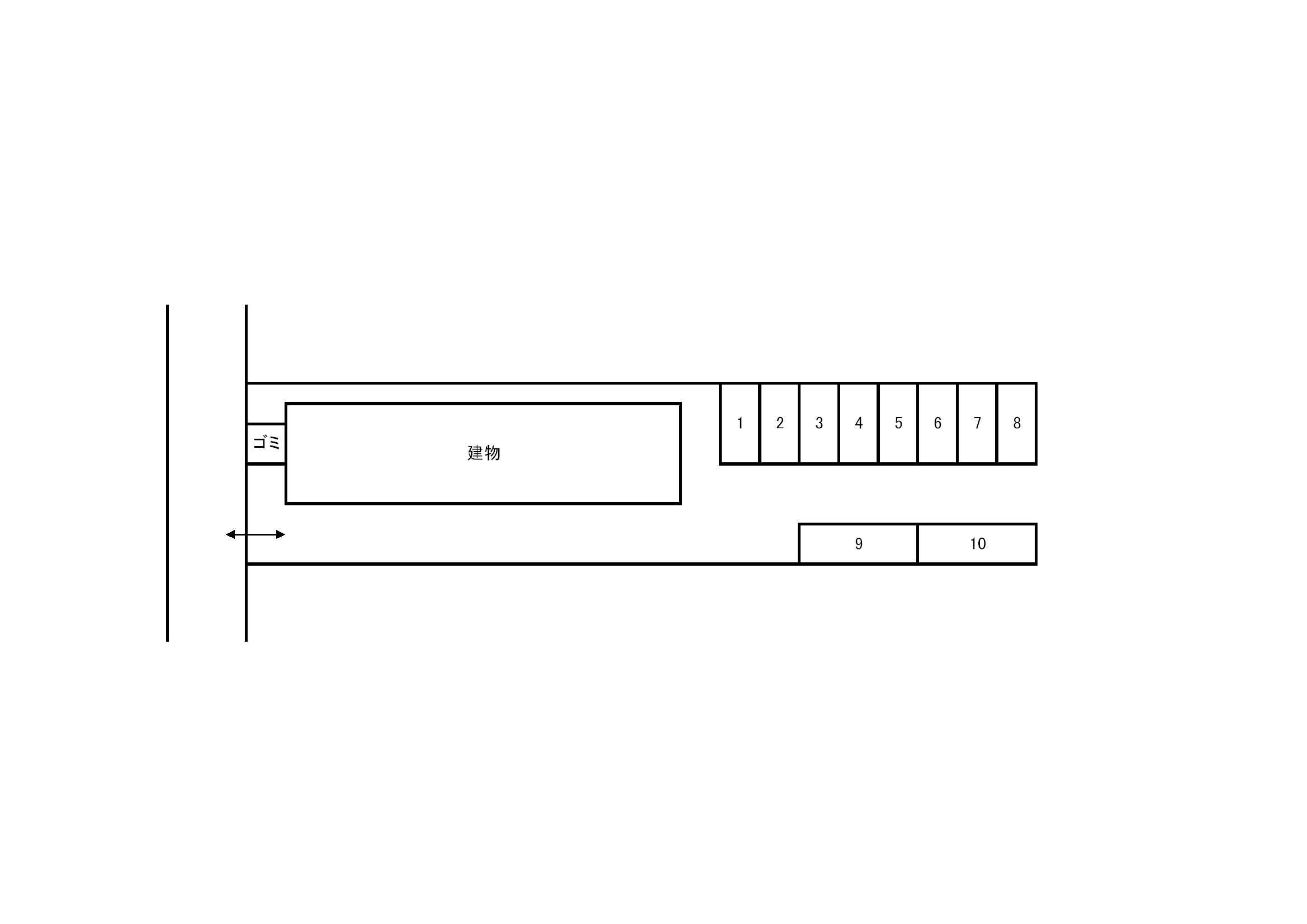 プレミール駐車場の駐車配置図