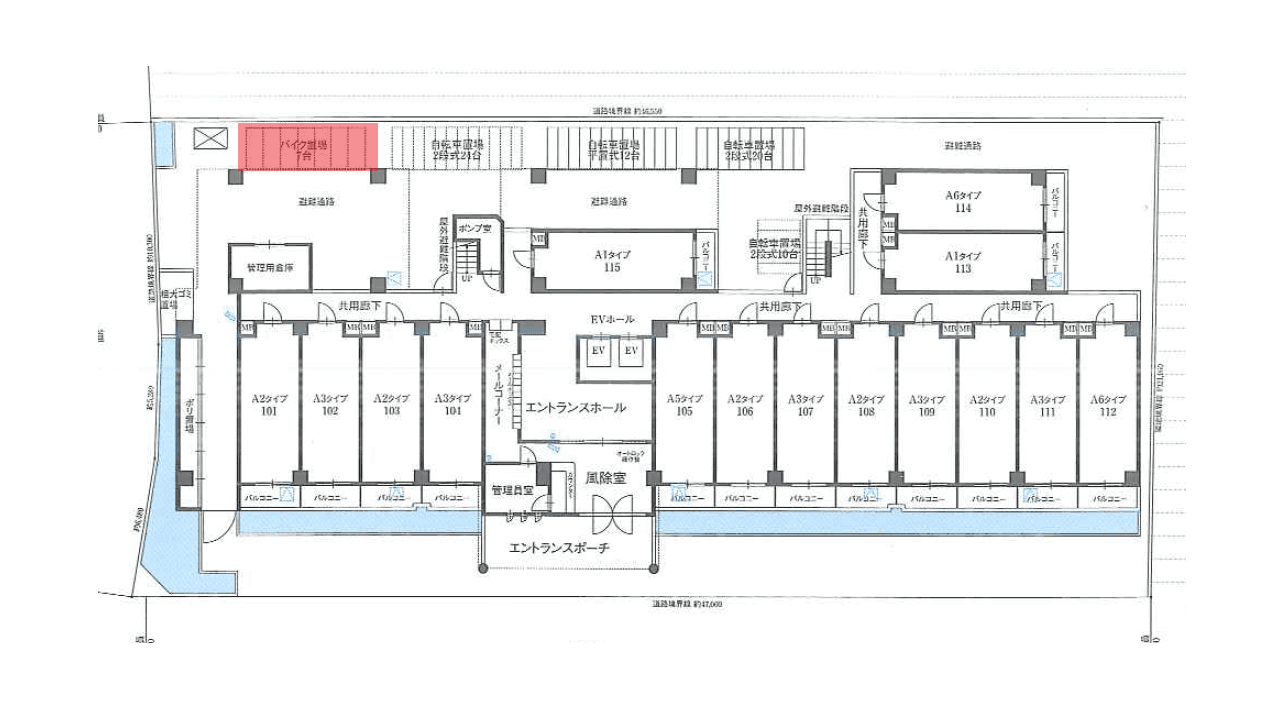 リヴシティ新宿壱番館の駐車配置図
