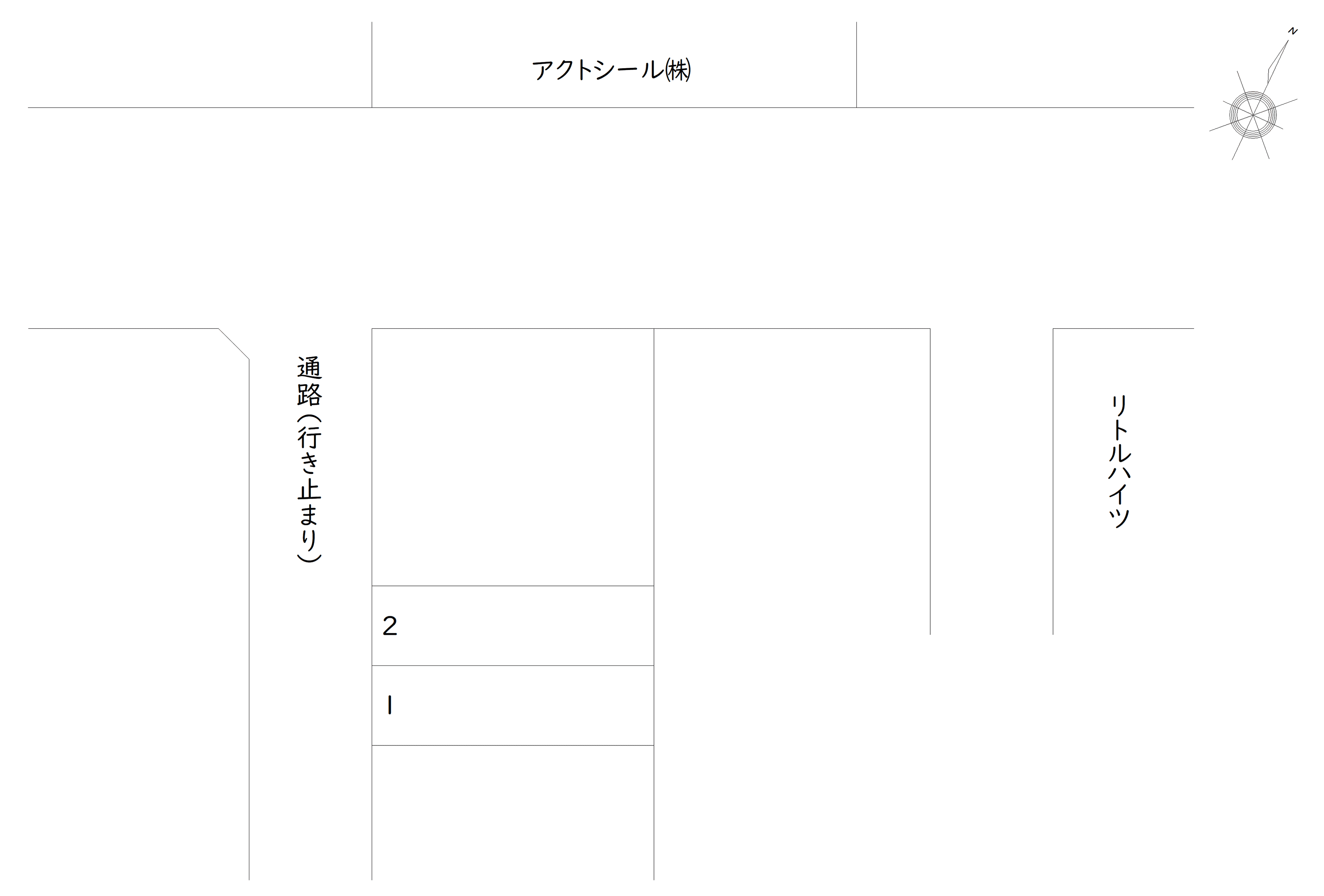 細田4-8 駐車場の駐車配置図