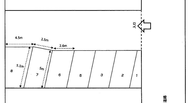 岡本駐車場の駐車配置図