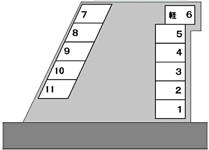 愛宕町パーキングの駐車配置図