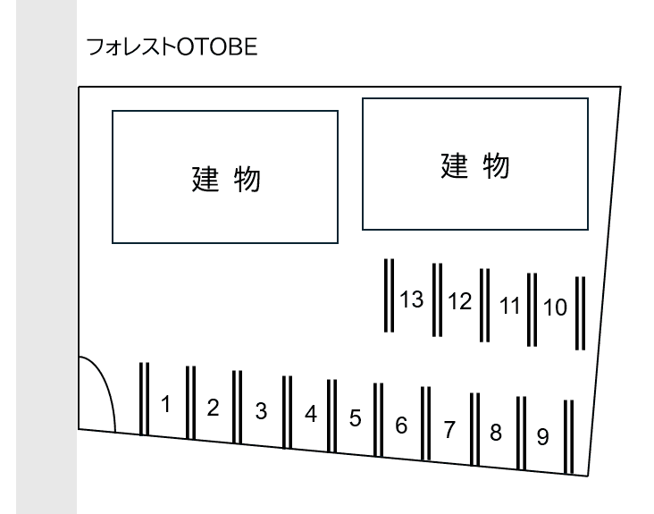 FKフォレストOTOBE駐車場の駐車配置図