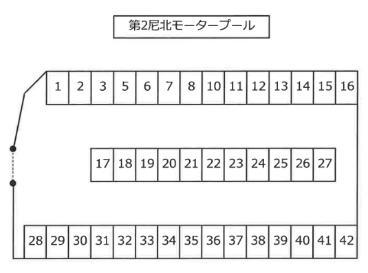 第2尼北の駐車配置図