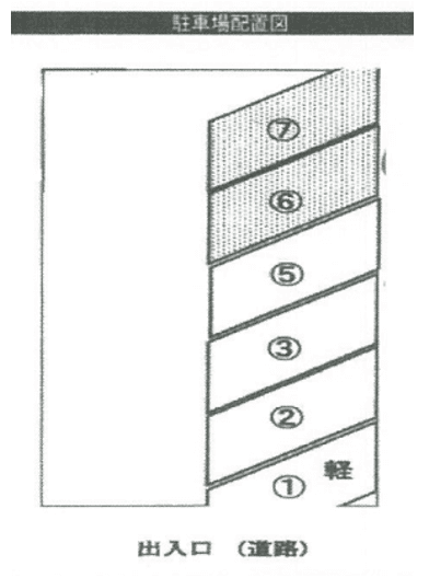 大手第7駐車場の駐車配置図