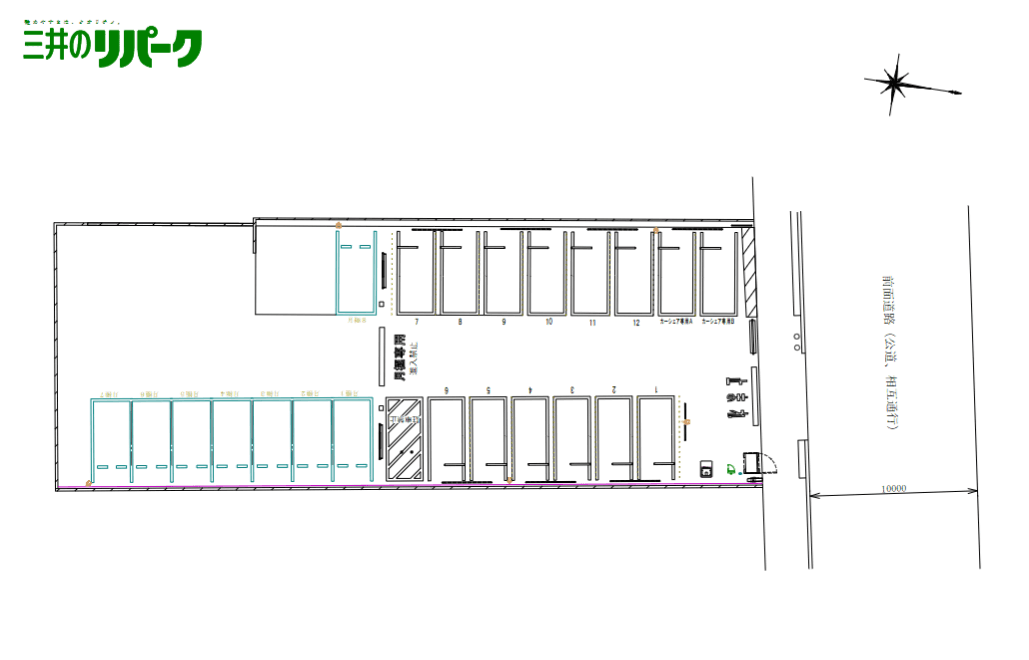 高田馬場4丁目第8の駐車配置図