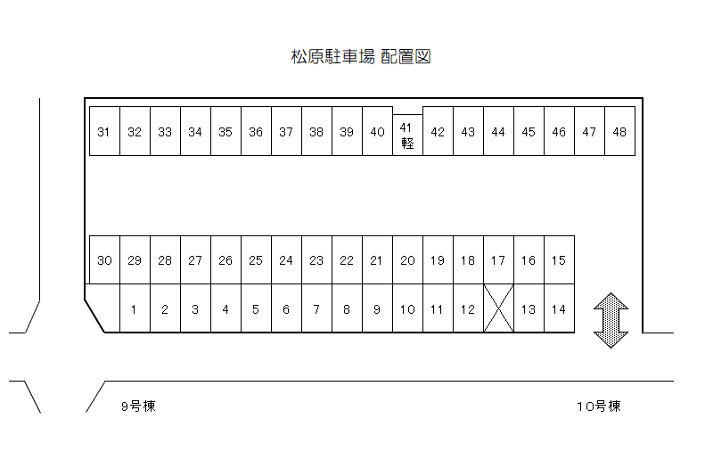 APパーク松原の駐車配置図