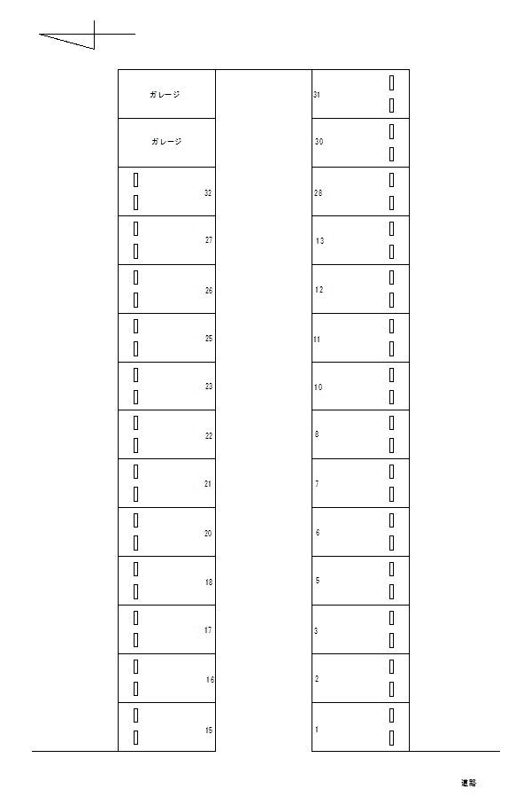 FK鯏浦町駐車場の駐車配置図