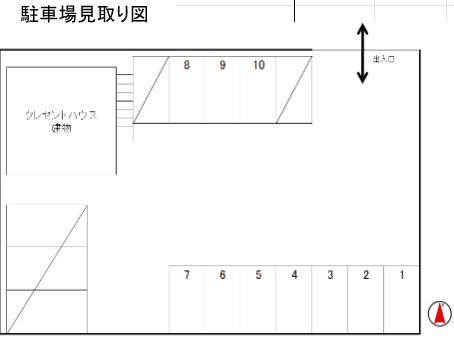 すえひろパーク曙町5丁目(クレセント駐車場)の駐車配置図
