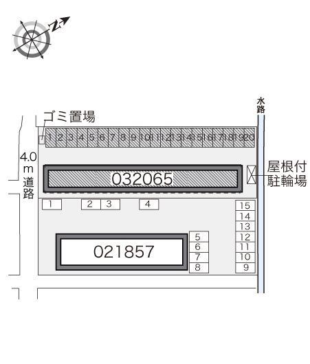 クプクプ Ⅱ(32065)の駐車配置図