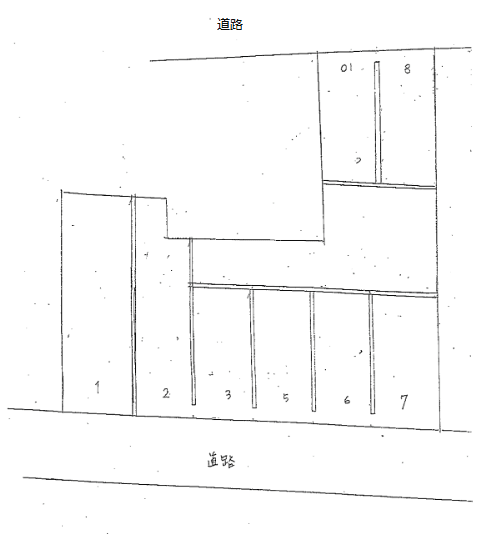 小原パーキングの駐車配置図