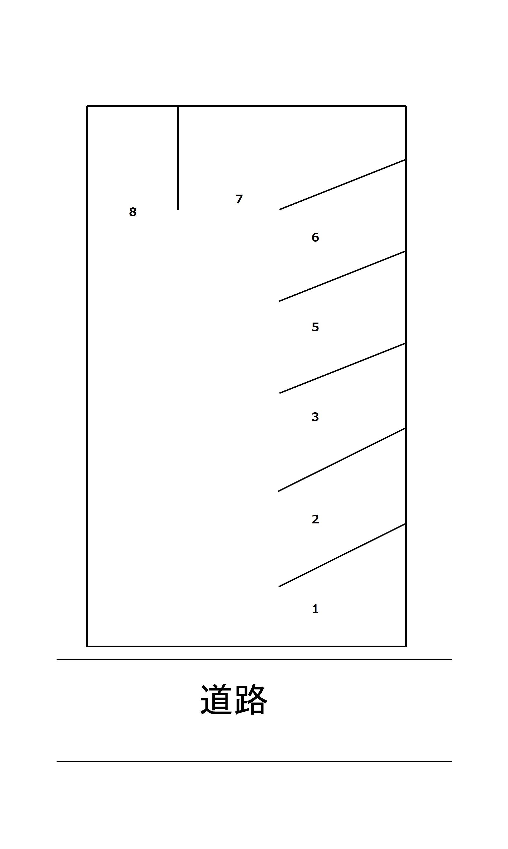 関屋田町(丸山)駐車場の駐車配置図