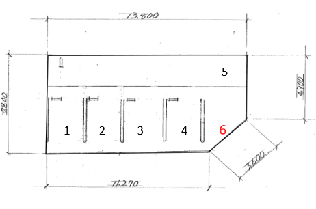 砂山町335-8駐車場の駐車配置図