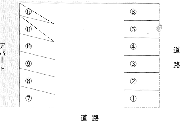 糸満契約駐車場の駐車配置図