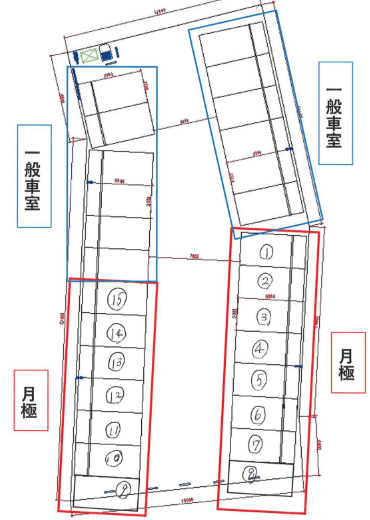 春日井乙輪町第1の駐車配置図