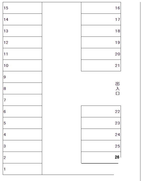 000003の駐車配置図