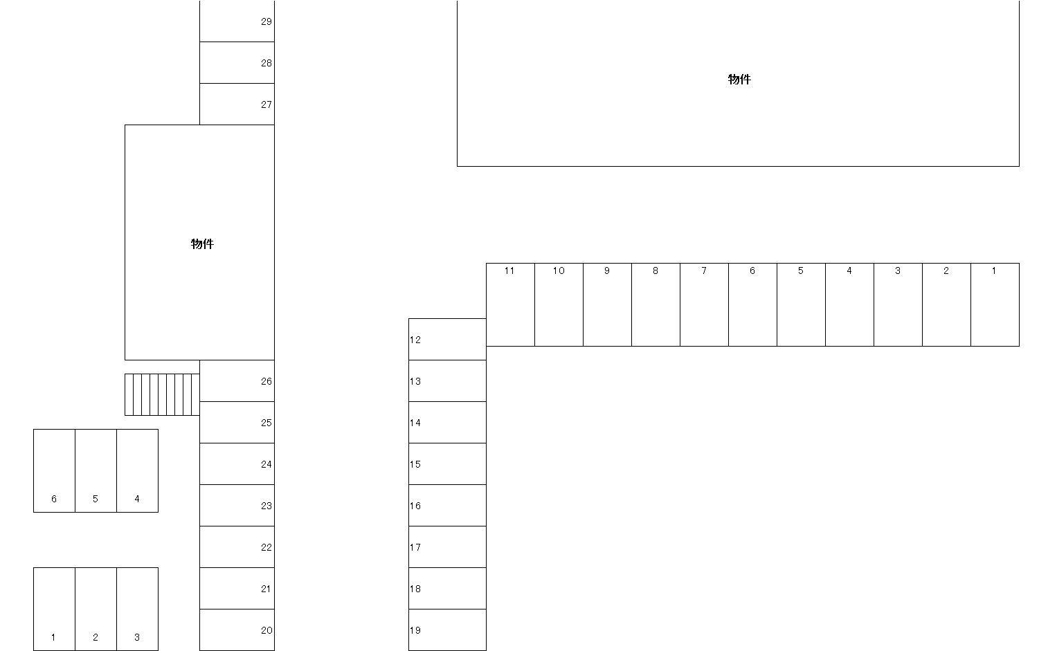 前田駐車場(北八朔 Y・Mエステート)の駐車配置図