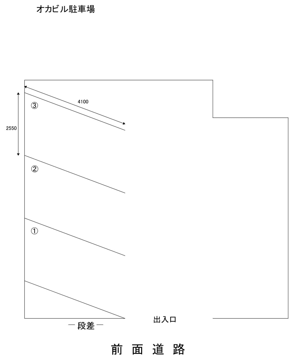 オカビル駐車場の駐車配置図