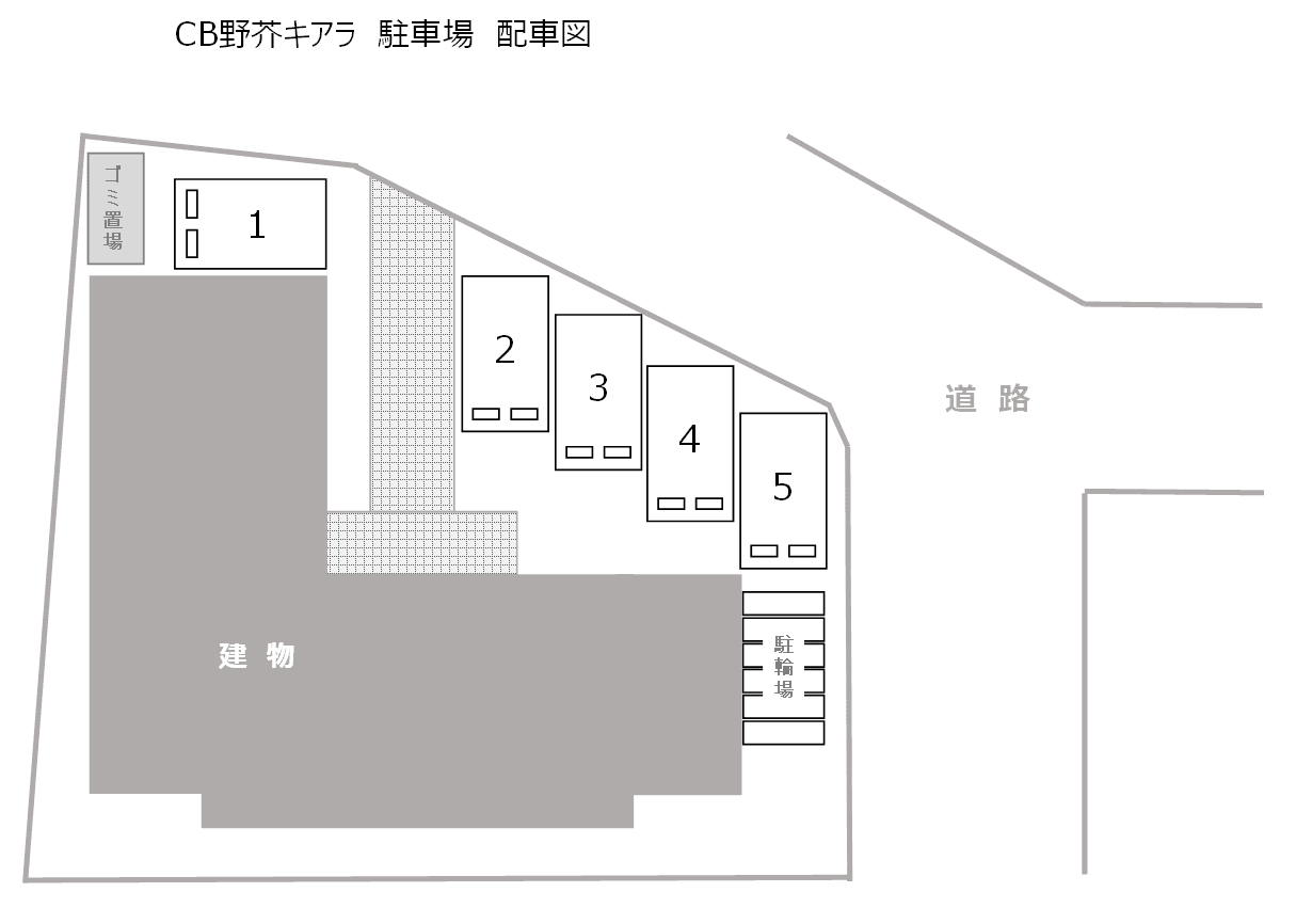 CB野芥キアラの駐車配置図
