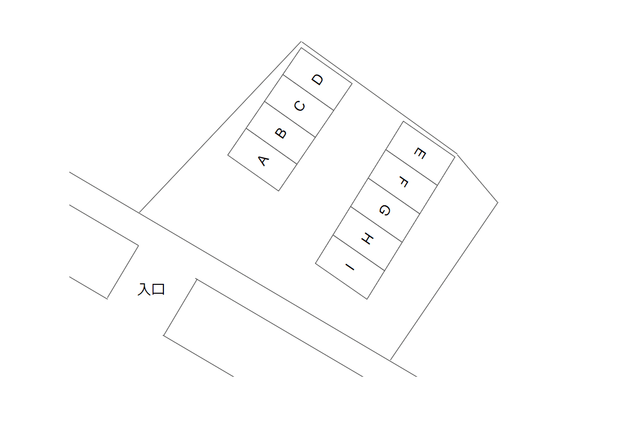 新喜多東駐車場の駐車配置図
