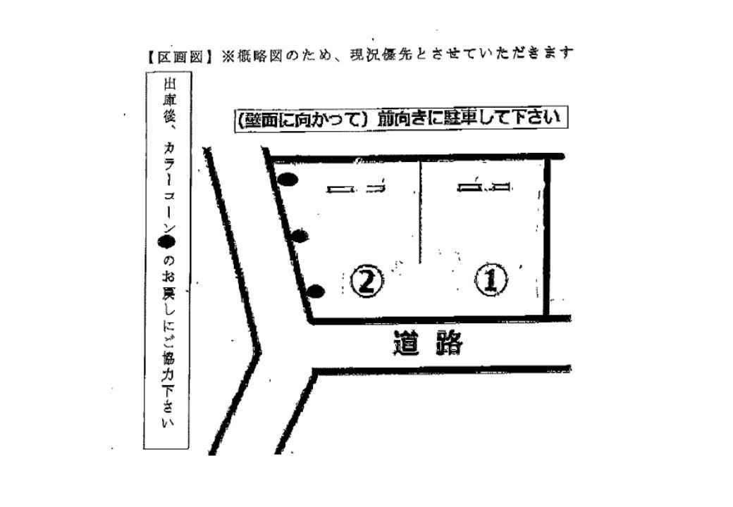 不入斗駐車場の駐車配置図