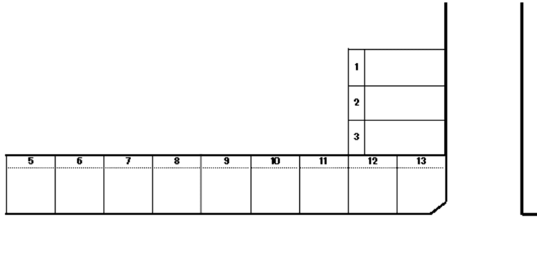 下の町吉田ゴム駐車場の駐車配置図