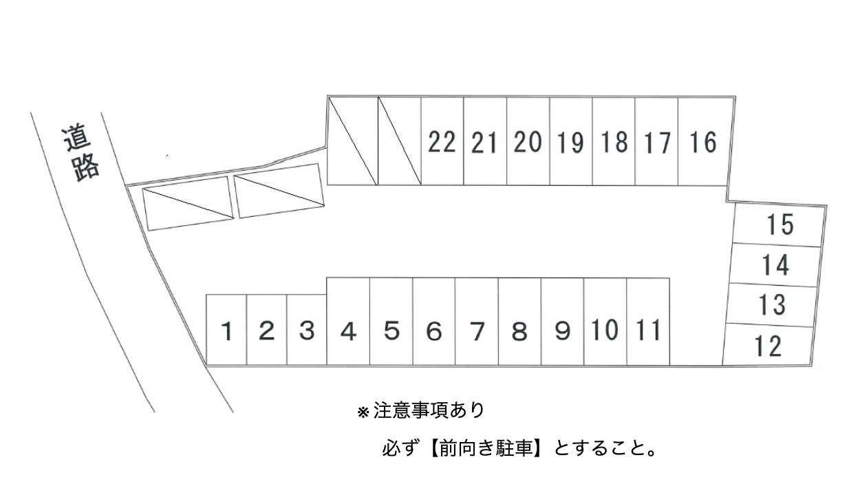 3丁目パーキングの駐車配置図