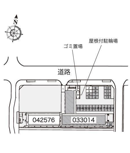 リラ(33014)の駐車配置図