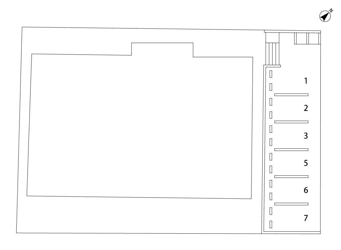 グランドライン小倉北の駐車配置図