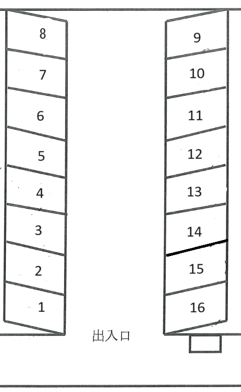 草刈光が丘駐車場の駐車配置図