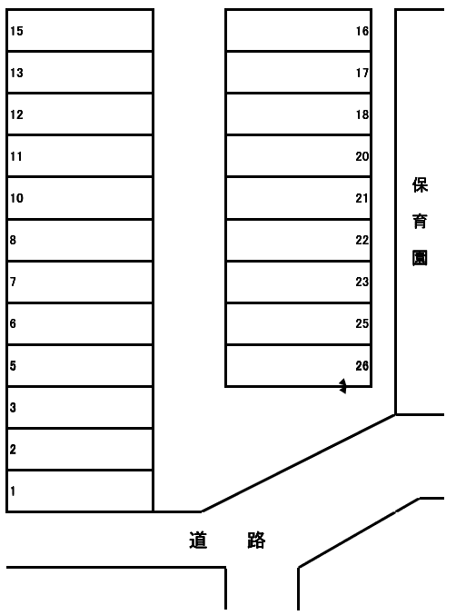 アイズパーキングⅢの駐車配置図
