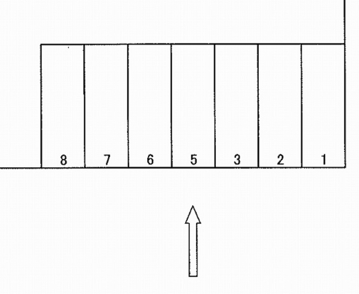 真砂町ガレージの駐車配置図