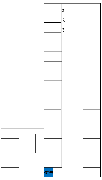 吹上駅前第2の駐車配置図