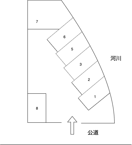 平田駐車場の駐車配置図