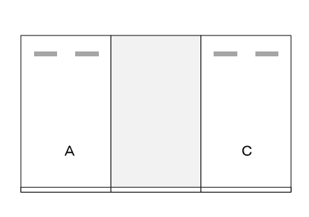 浜677ガレージの駐車配置図