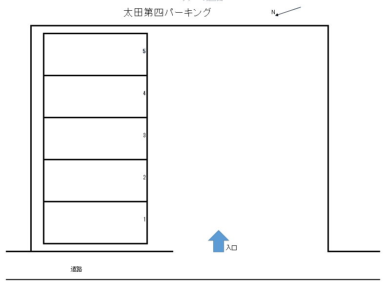 太田第四パーキングの駐車配置図