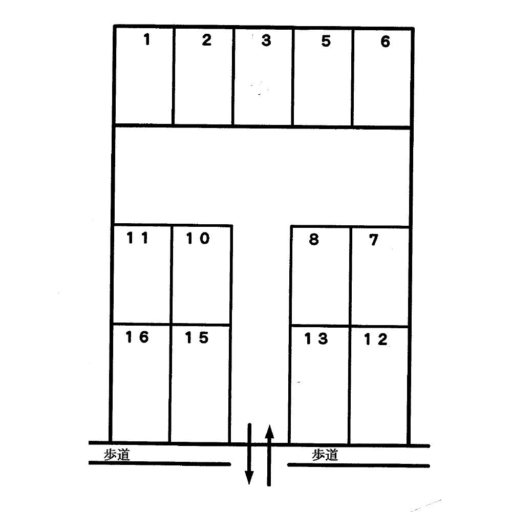 アサヒ駐車場の駐車配置図