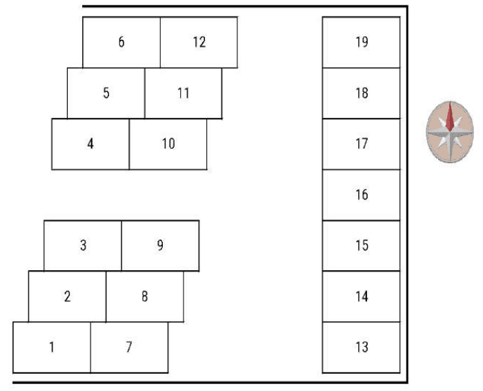 エクレールパーキングの駐車配置図