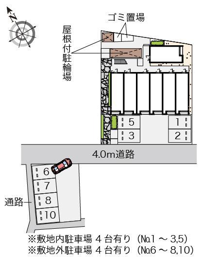 クレイノ下手野(58925) 敷地外駐車場の駐車配置図