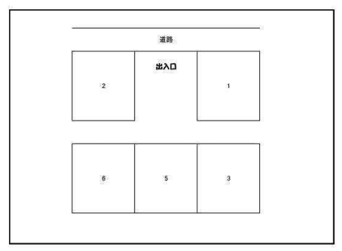 鈴木駐車場(北竜房)の駐車配置図