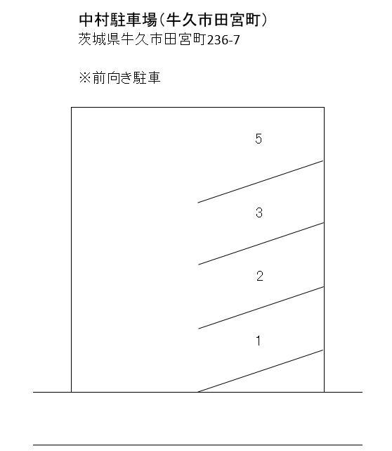 中村駐車場(牛久市田宮町)の駐車配置図