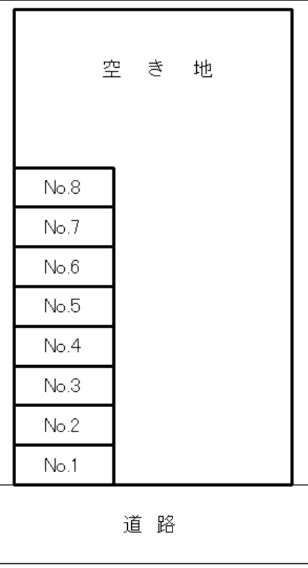 アイビス月極 駐車場の駐車配置図