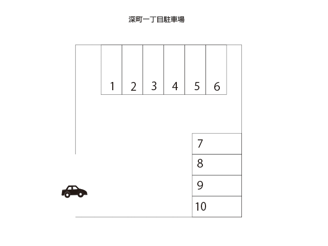深町一丁目駐車場の駐車配置図