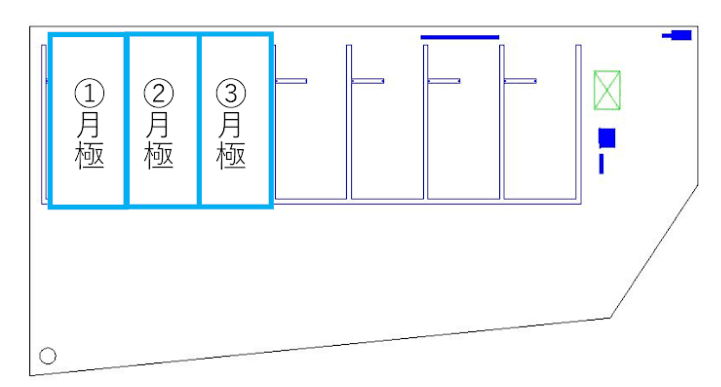 高塚駅前第4の駐車配置図