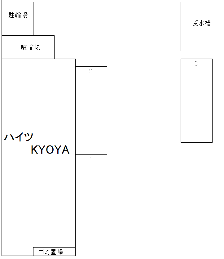 ハイツKYOYAの駐車配置図