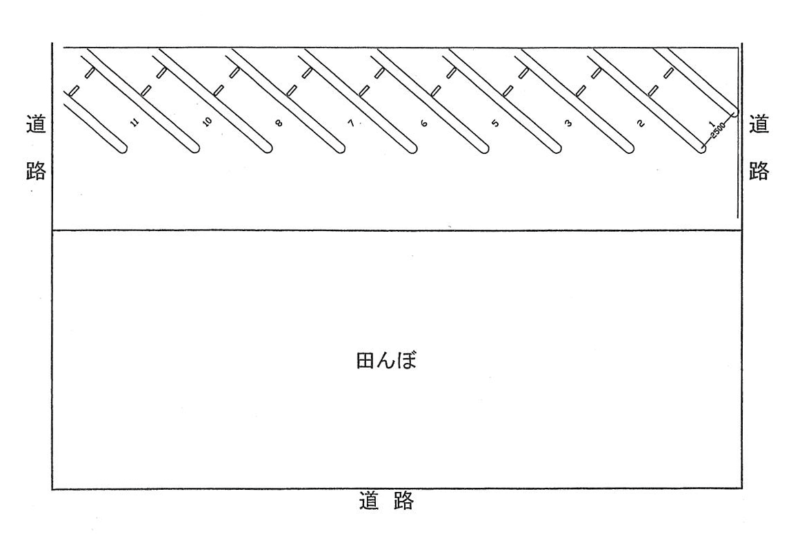 YS駐車場NO.2の駐車配置図