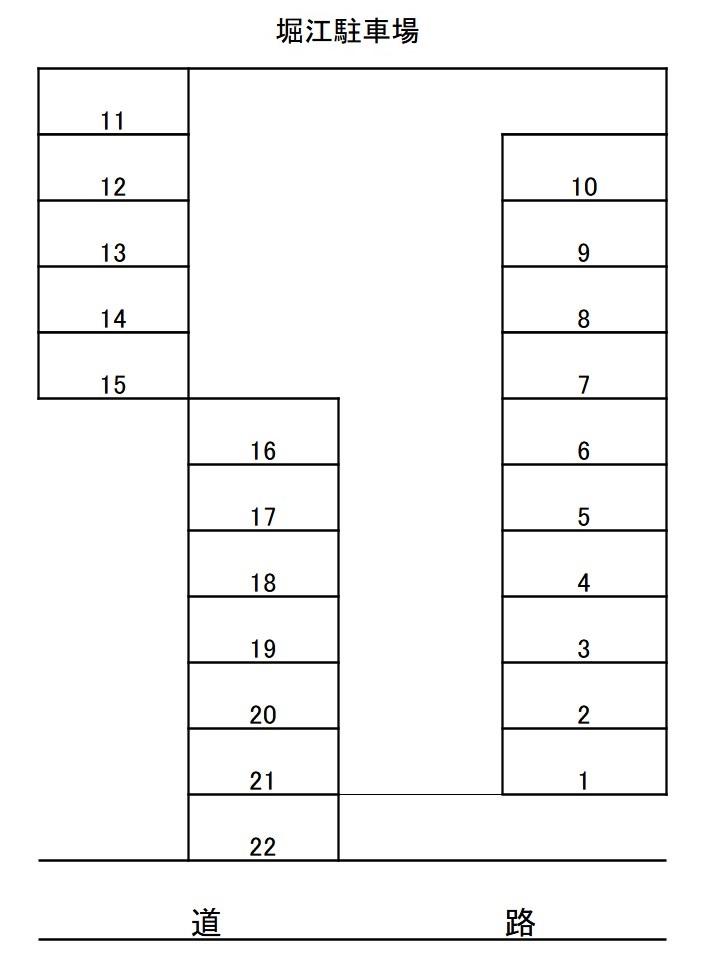 堀江駐車場の駐車配置図