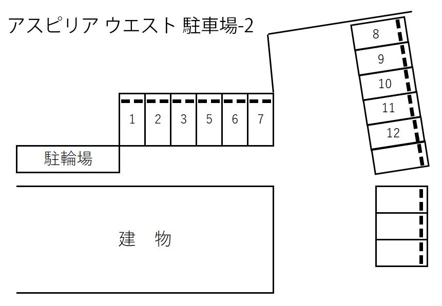 アスピリア ウエスト 駐車場-2の駐車配置図