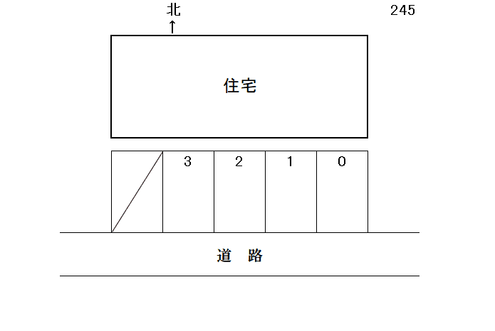 岩倉-245の駐車配置図