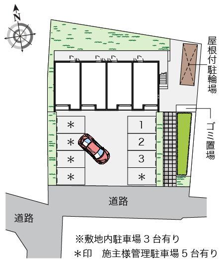 クレイノYAMAKOⅤ(56804)の駐車配置図